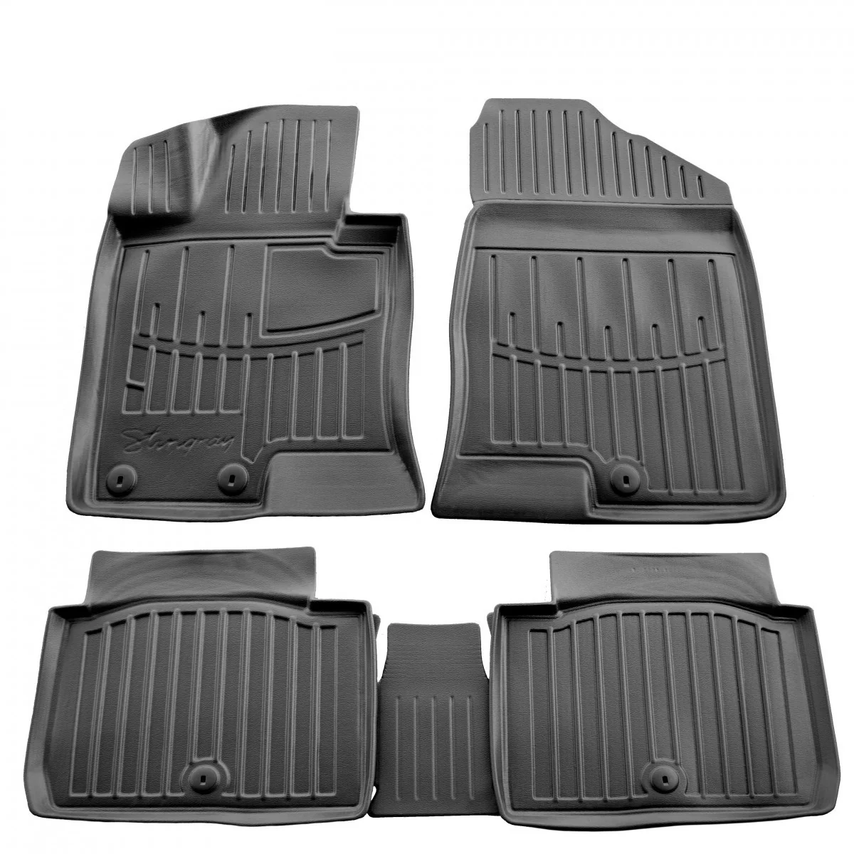 Gummifußmatten Auto 3D für KIA Optima (TF) (2010-2015), passgenau, Polyurethan, geruchlos, erhöhter Rand