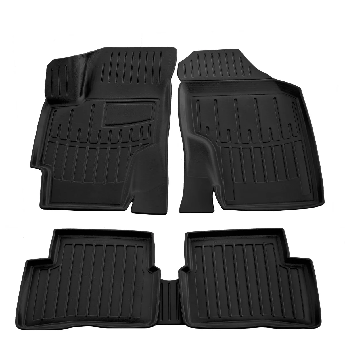 "Fußmatten Auto, Gummifußmatten Auto 3D für KIA Rio II (2005-2010), passgenaue Autofußmatten image"