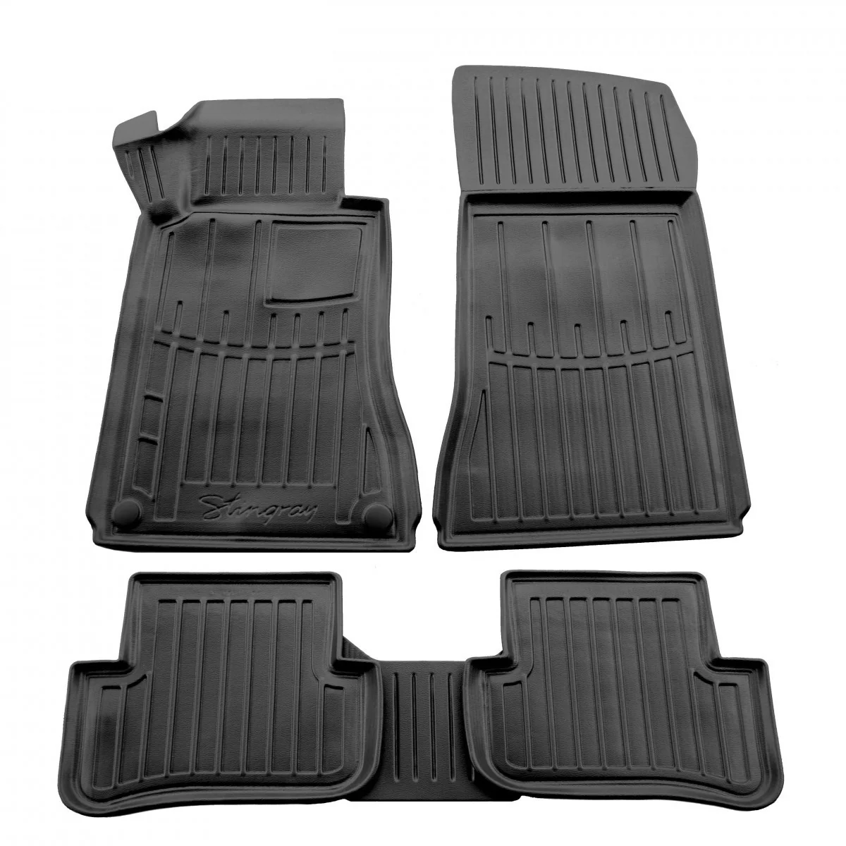 "Gummimatten Auto Set für Mercedes-Benz W202 C (1993-2001), 3D, passgenau, wetterfest, hohe Seiten image"