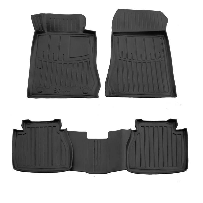 "Fußmatten Auto, Gummimatten Auto 3D für Mercedes W210 E (1995-2002) 2WD, passgenaue Autofußmatten image"