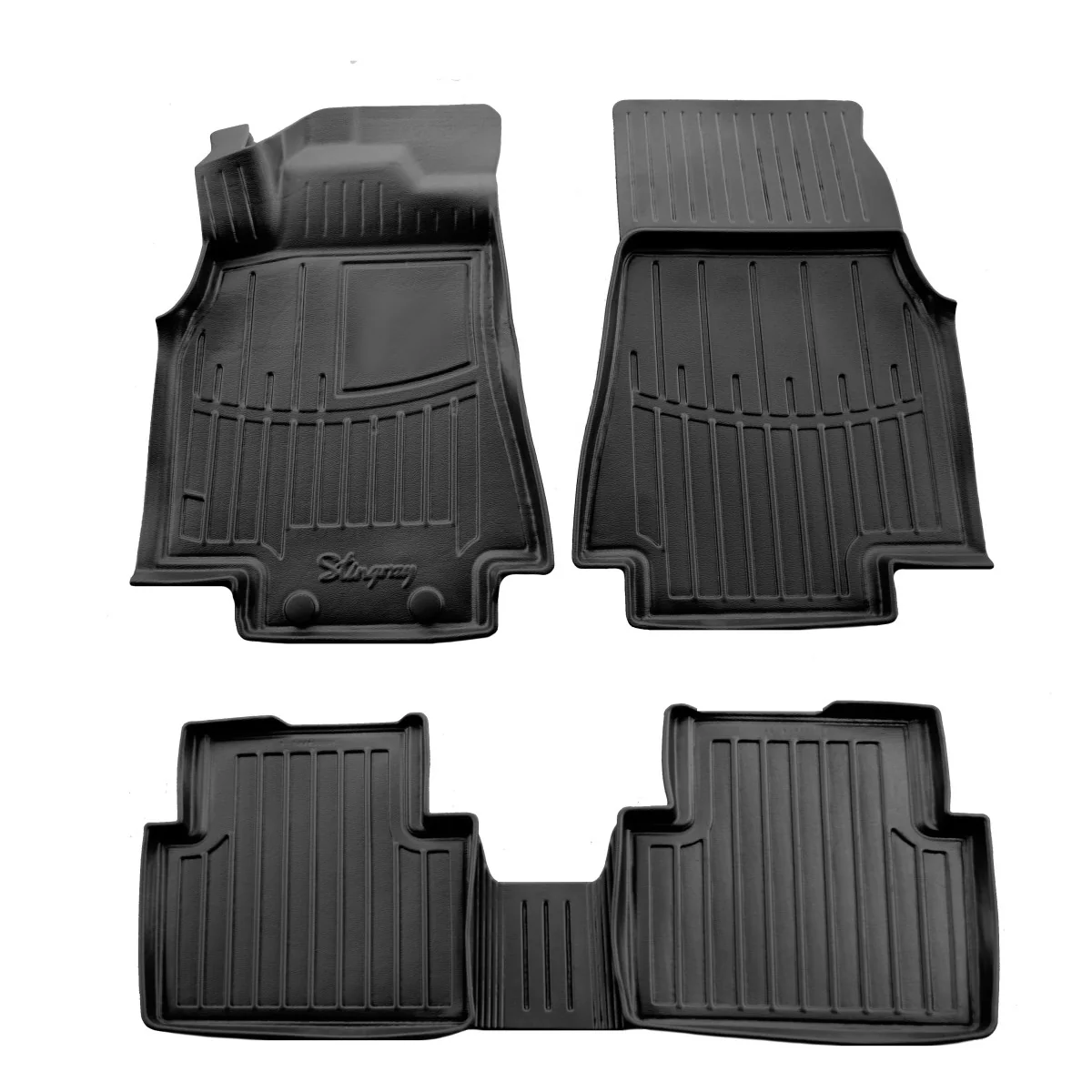 "Gummifußmatten Auto 3D für Mercedes Benz W245 B (2005-2011), passgenau, mit Randwällen, geruchsneutral image"