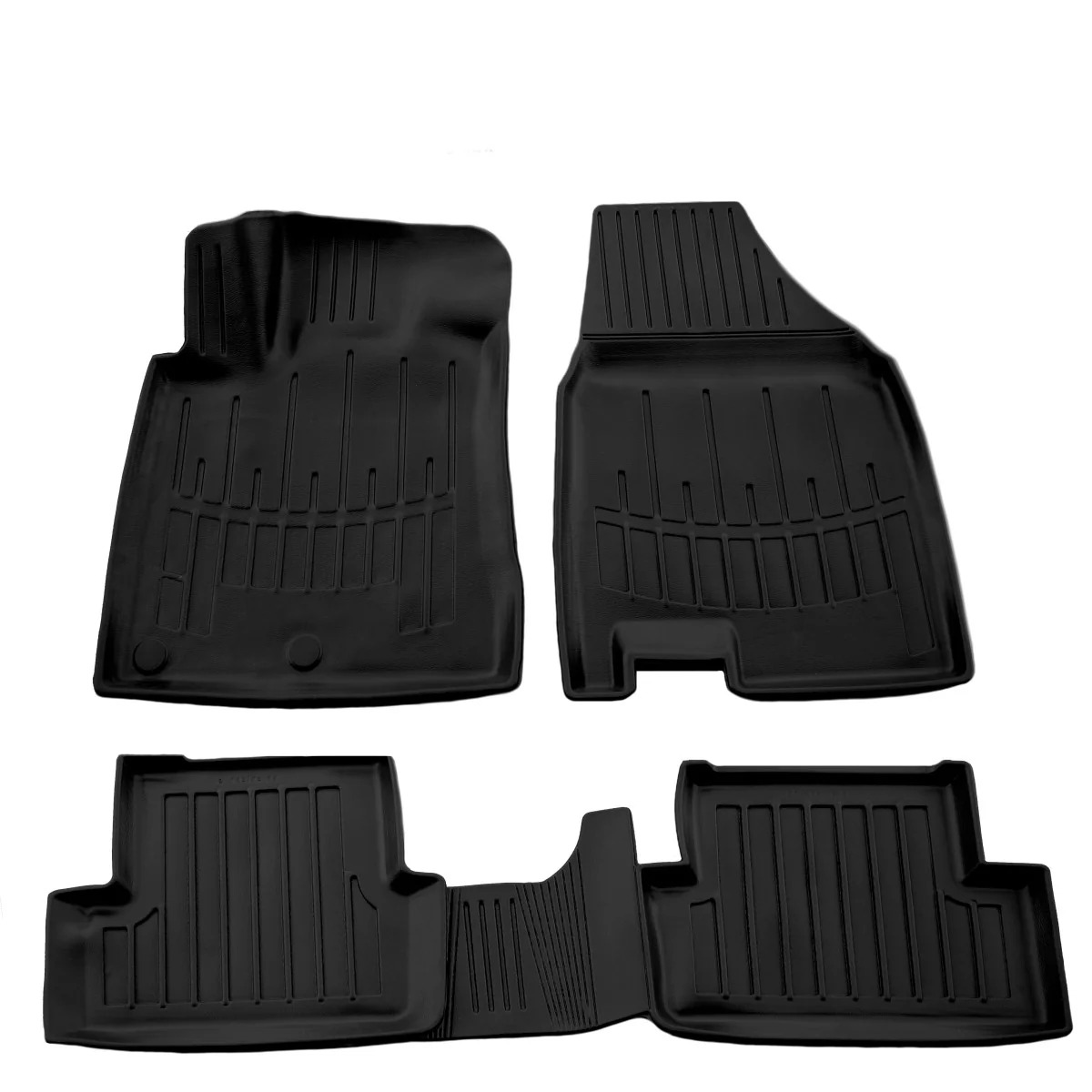 "Fußmatten Auto für Nissan Qashqai J10 (2007-2014), 3D Gummimatten, passgenau, mit hohem Rand image"