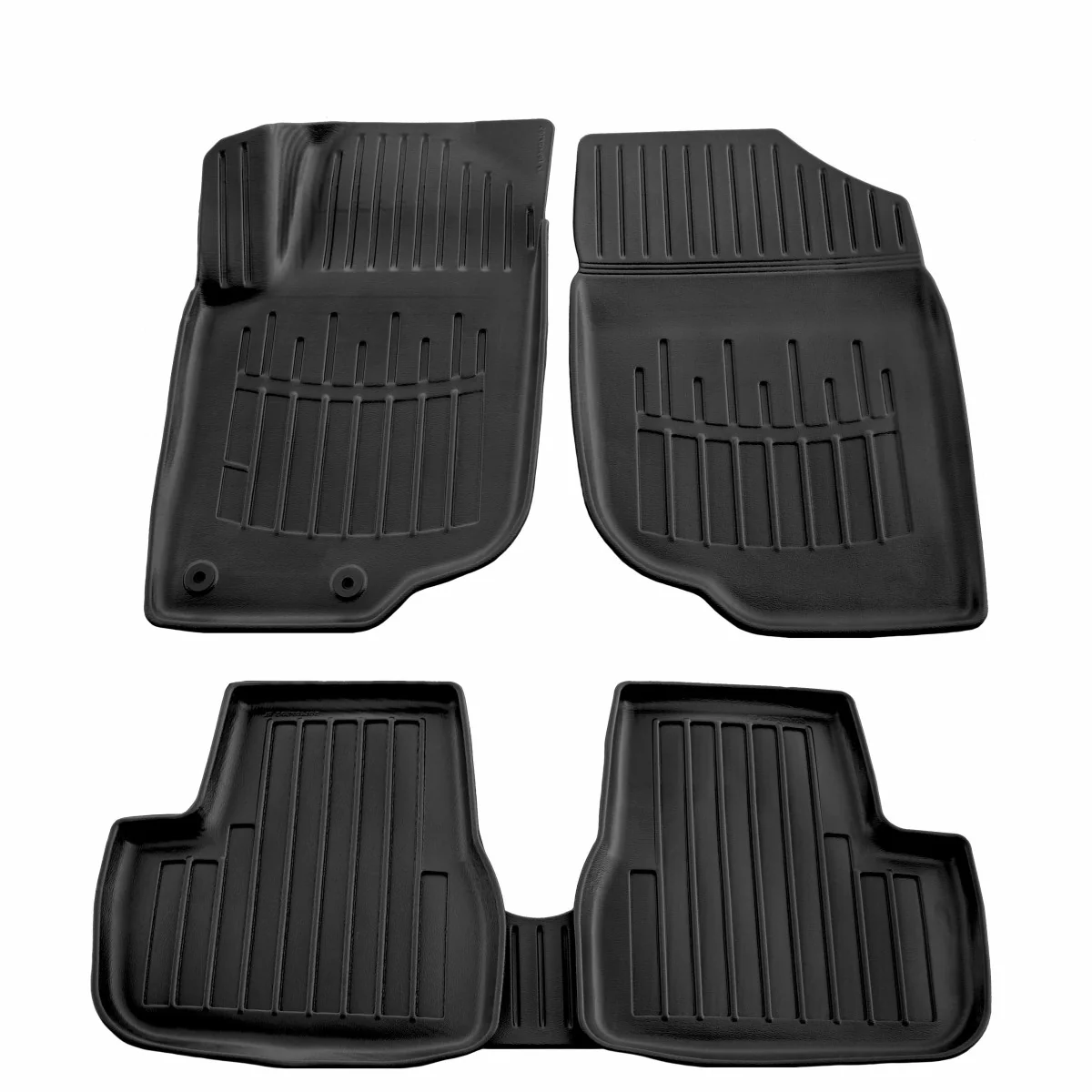 "Gummifußmatten Auto, für PEUGEOT 207 (2006-2012), 3D, passgenau, rutschfest, Polyurethan image"