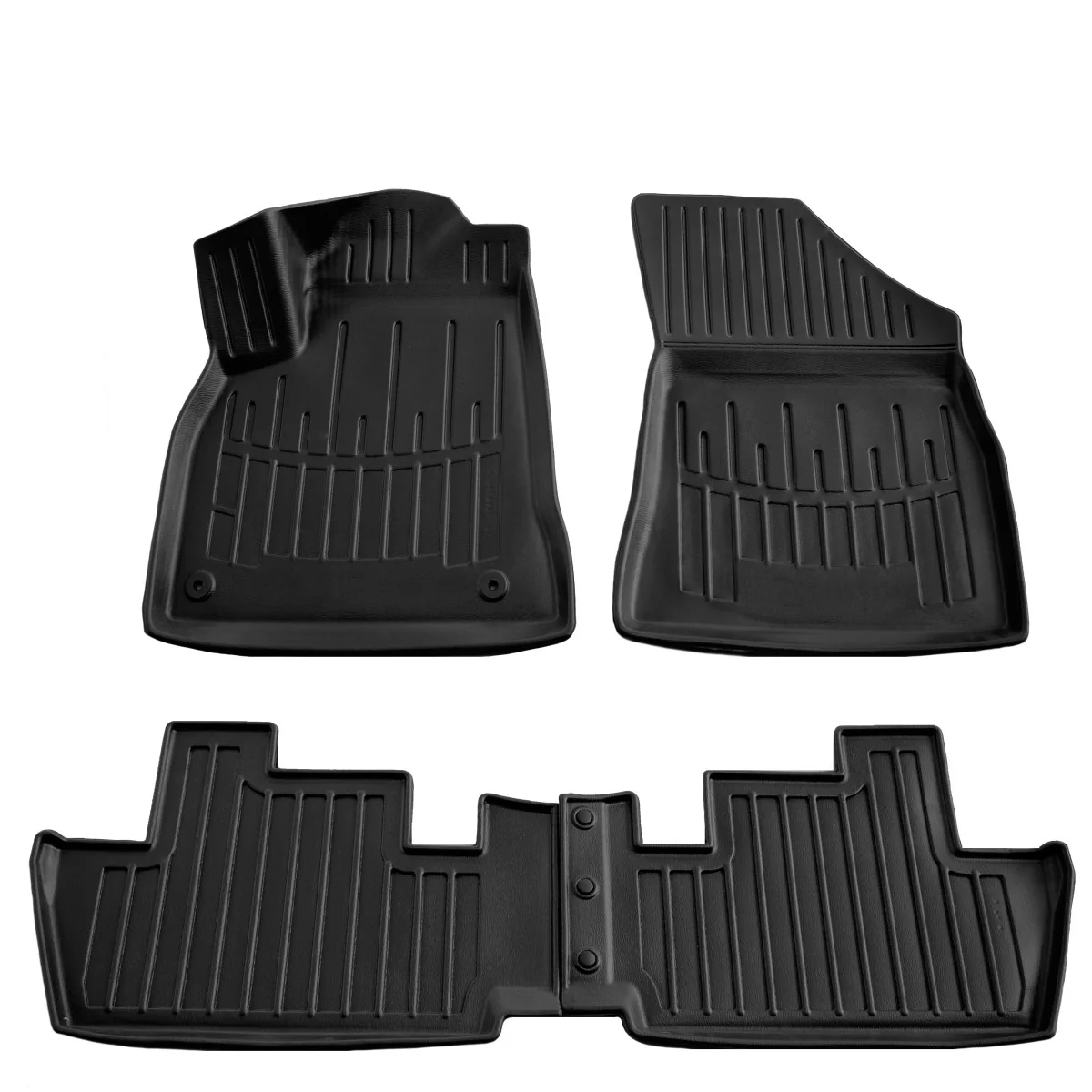 "Fußmatten Auto, Gummimatten Auto 3D für PEUGEOT 3008 (2009-2016), passgenaue Autofußmatten image"