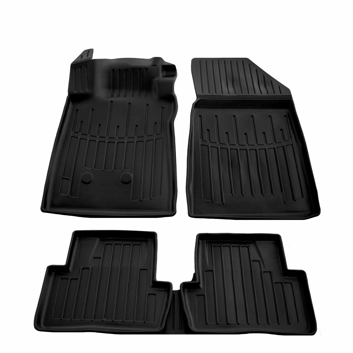 "Gummimatten Auto Set für Renault Clio III (2005-2012), 3D, passgenau, rutschfest, mit hohem Rand image"