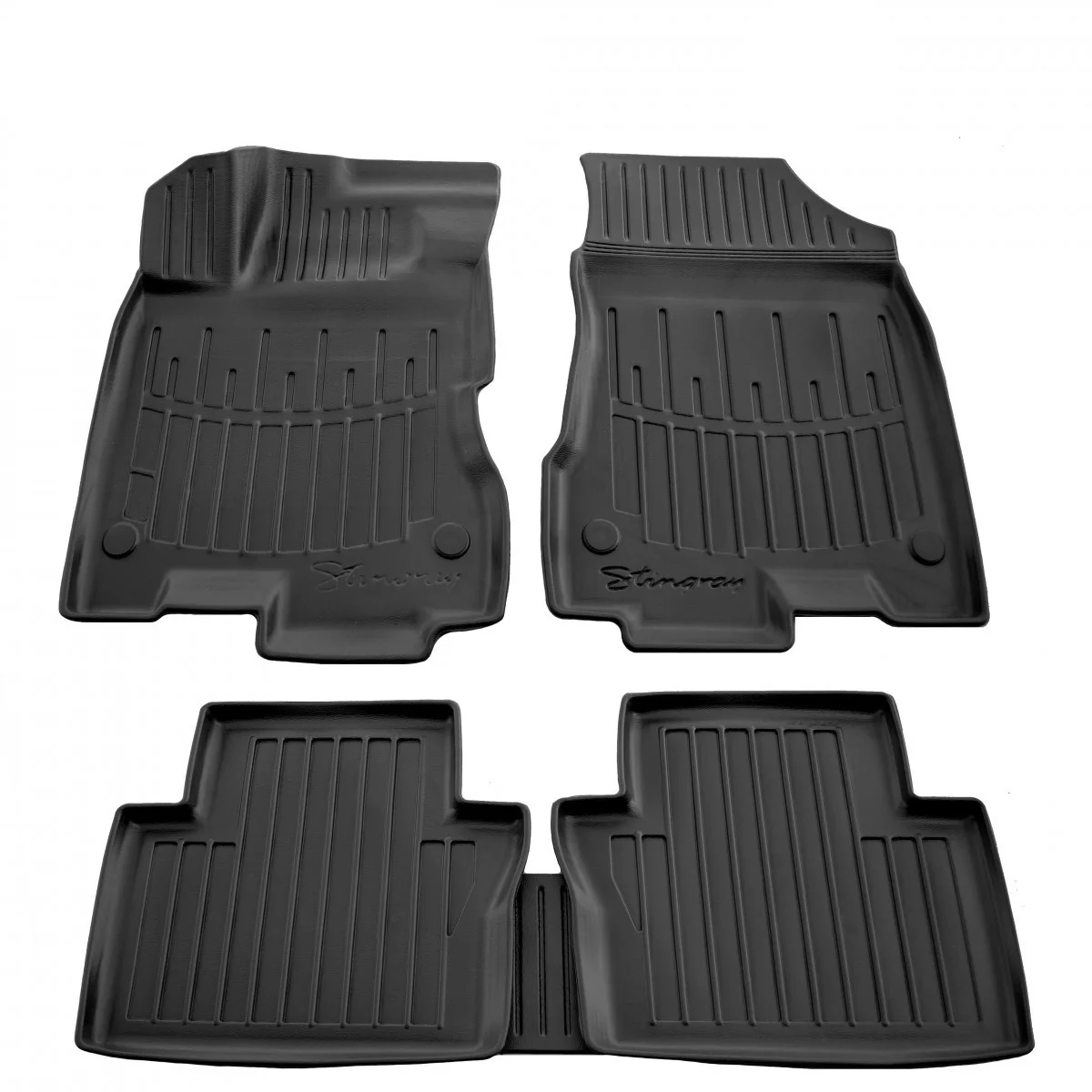 "Gummifußmatten Auto 3D für RENAULT Koleos I (2008-2016), passgenau, Polyurethan, hoch gerandet image"