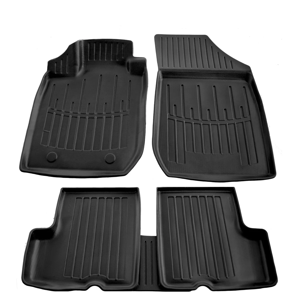 "Gummifußmatten Auto 3D für RENAULT Logan I (2004-2012), passgenau, Polyurethan, mit hohem Rand image"