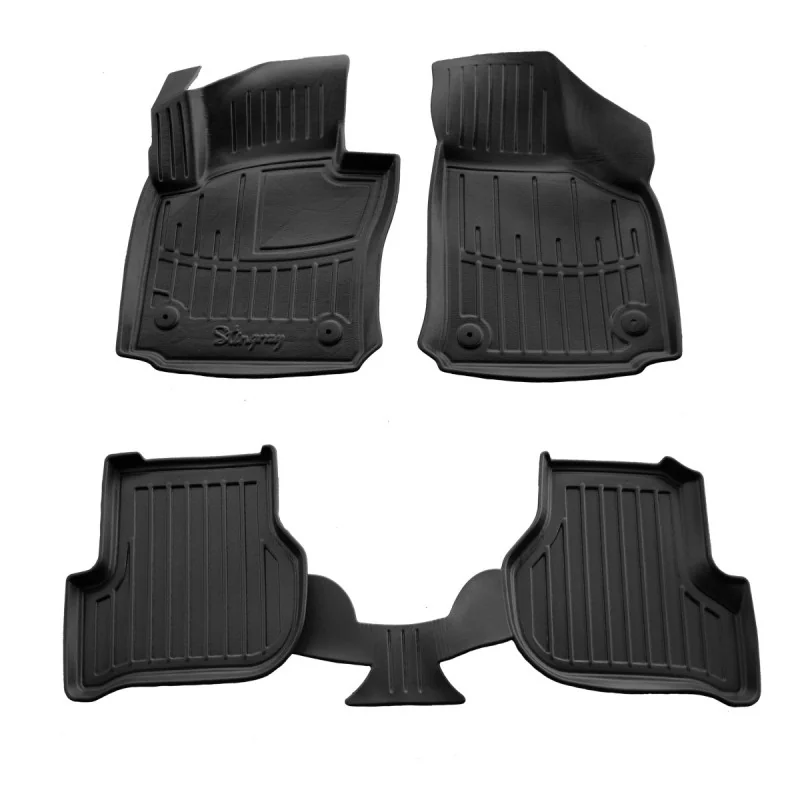 "Fußmatten Auto, Gummimatten Auto 3D für SEAT Leon II (1P) (2005–2012), passgenaue Autofußmatten image"