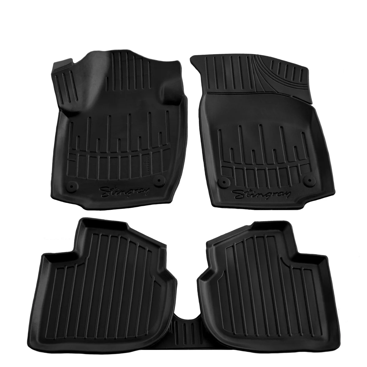"Gummifußmatten Auto für SEAT Toledo IV (2012-2019), 3D, passgenau, hohe Ränder image"