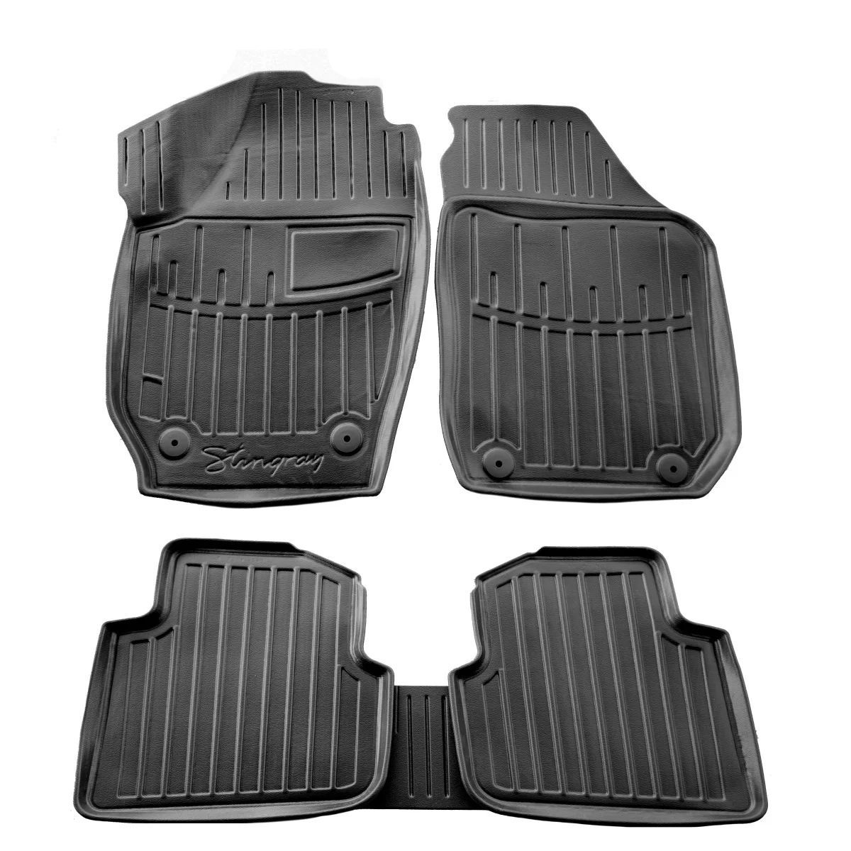 "Gummifußmatten Auto 3D für SKODA Roomster (2006-2015), passgenau, mit hohem Rand image"