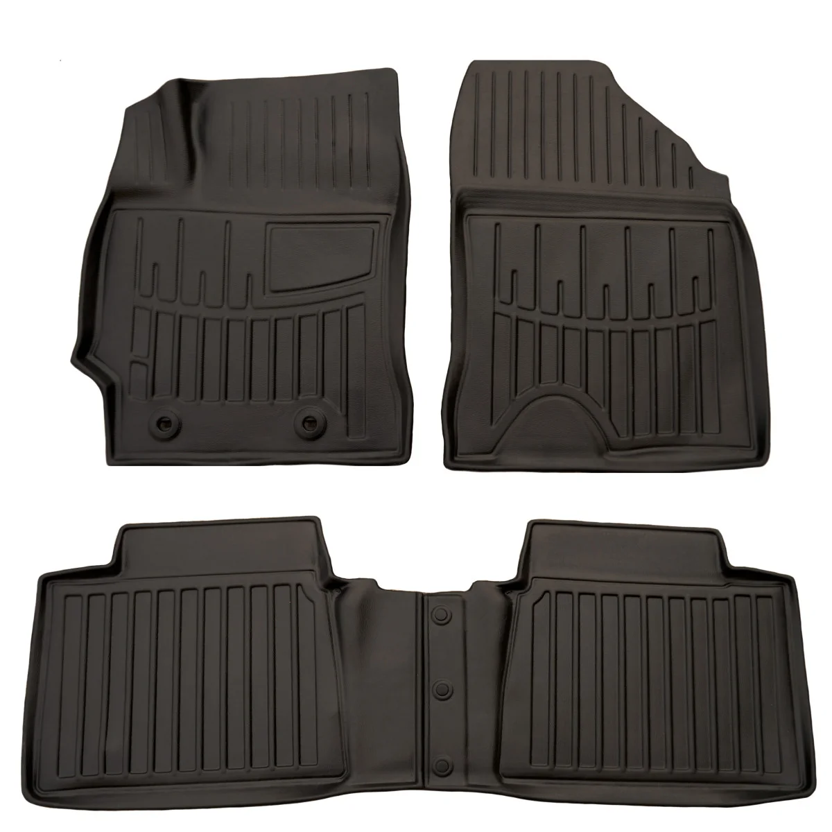 "Gummifußmatten Auto 3D für TOYOTA Corolla (E160) (2012-2018), passgenau, Polyurethan, rutschfest image"