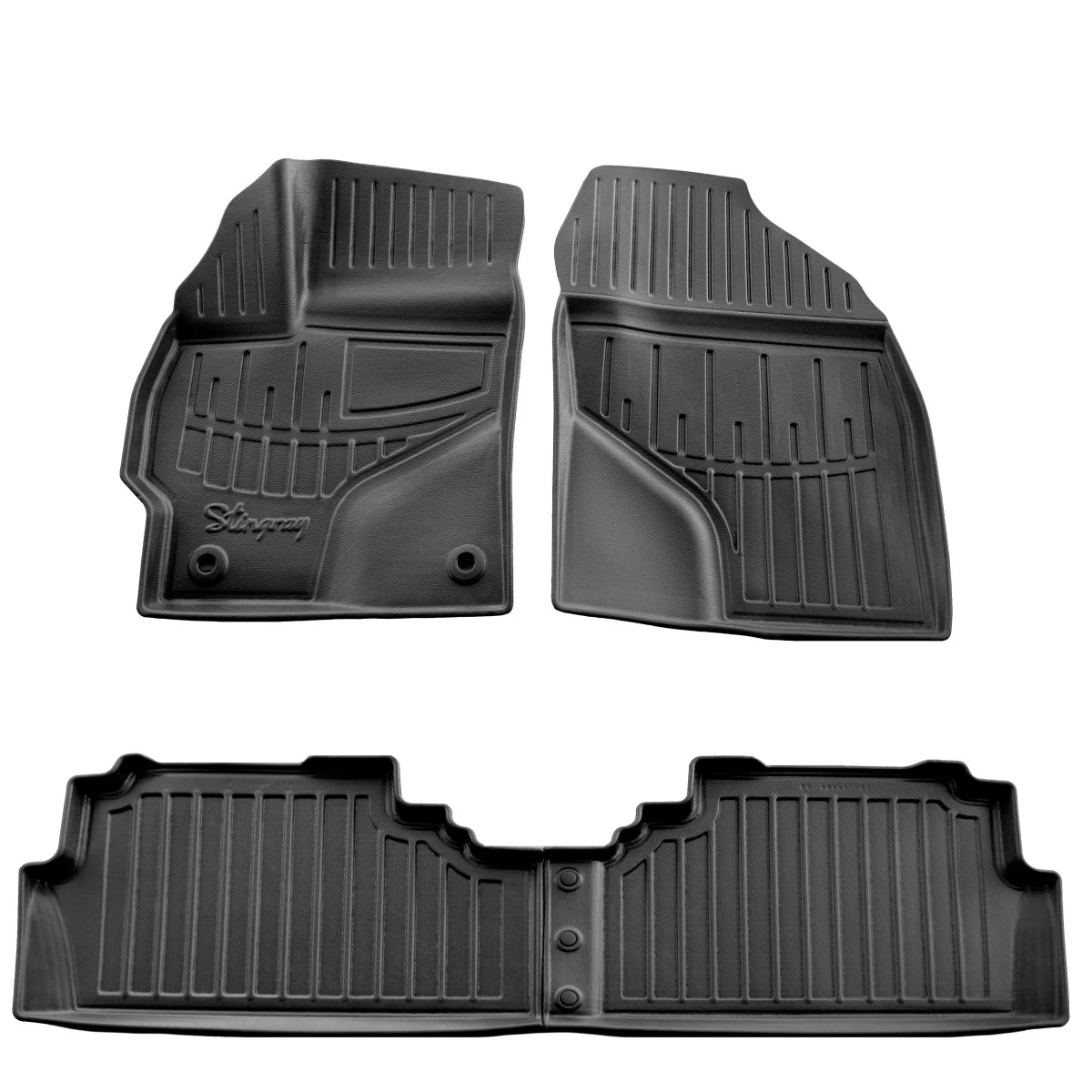 "Gummifußmatten Auto 3D für TOYOTA Prius V (2011-2015), passgenau, maßgeschneidert, Polyurethan image"