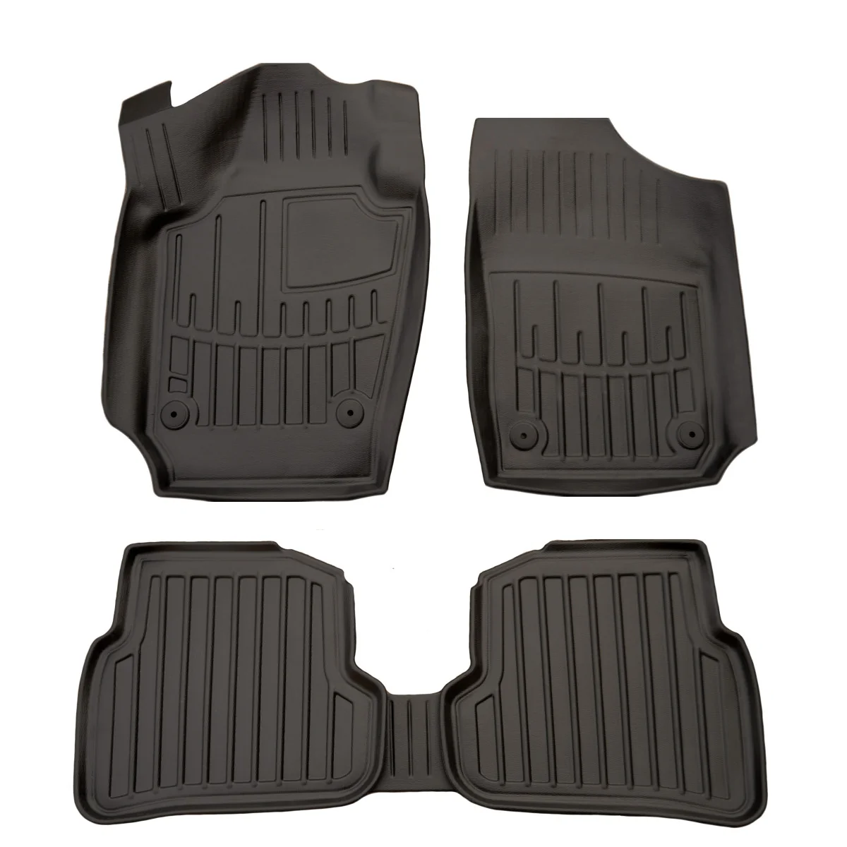 "Fußmatten Auto, Gummifußmatten Auto 3D für VOLKSWAGEN Polo V (2009-2017), passgenau, hohem Rand image"