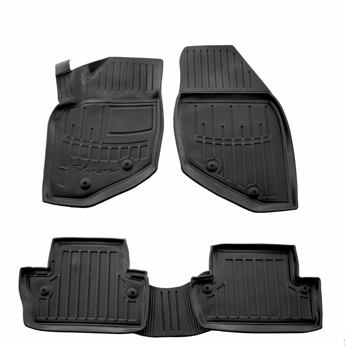 "Gummifußmatten Auto für VOLVO S60 I (2001-2009), 3D, passgenau, TPE, hohe Ränder image"