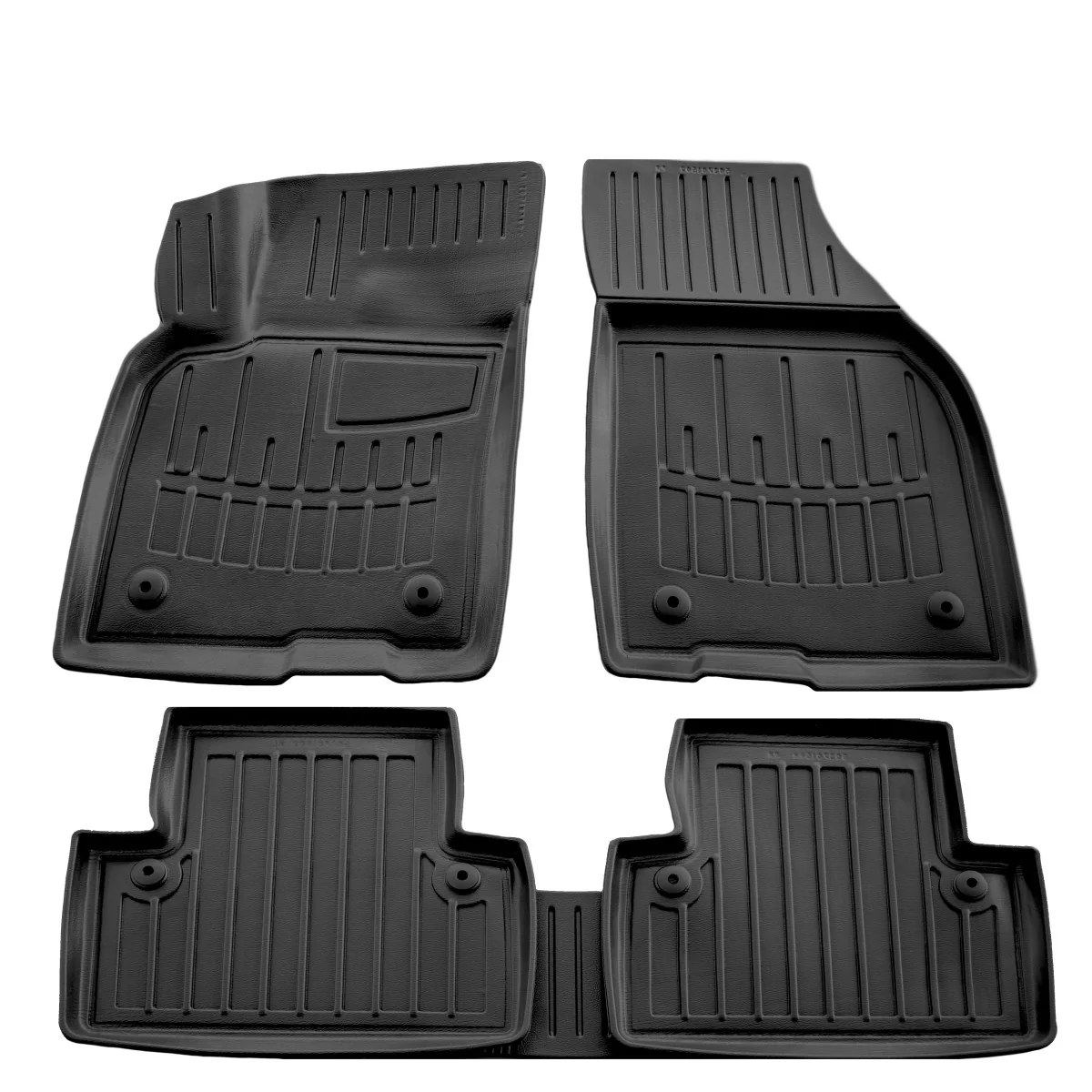 "Fußmatten Auto, 3D Gummimatten für VOLVO V50 (2004-2012), passgenaue Autofußmatten, Polyurethan, mit hohem Rand image"
