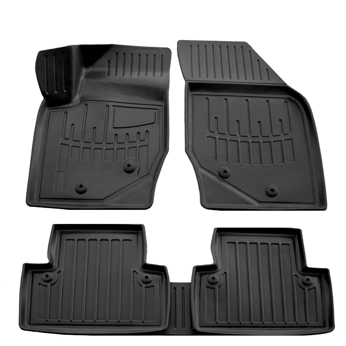 "Fußmatten Auto, Gummimatten 3D für VOLVO XC90 (2002-2014), passgenaue Autofußmatten, Polyurethan, mit hohem Rand image"