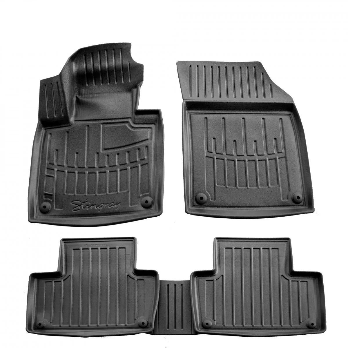 "Gummifußmatten Auto 3D für VOLVO XC90 (2014-...), passgenau, mit hohem Rand image"