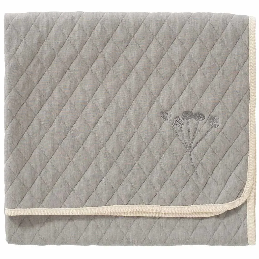 "Fresk Decke Nordic gesteppt grau, Größe: 100 x 150 cm image"