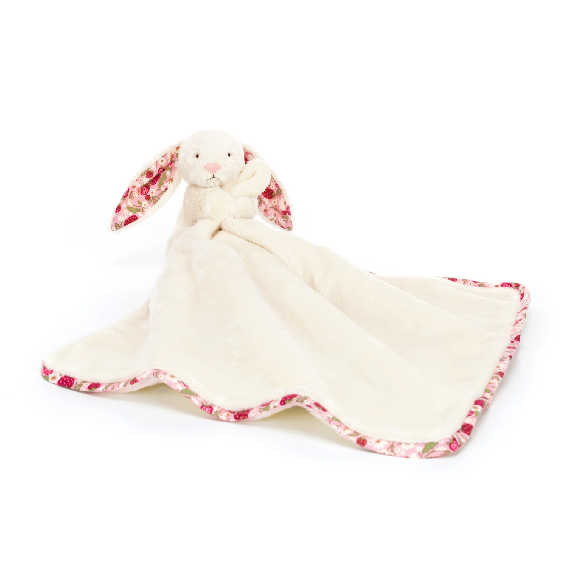 Kuscheltier Hase mit Schnullerhalter, Plüschhase, Baby Kuscheltier zum Einschlafen, Geschenk Baby