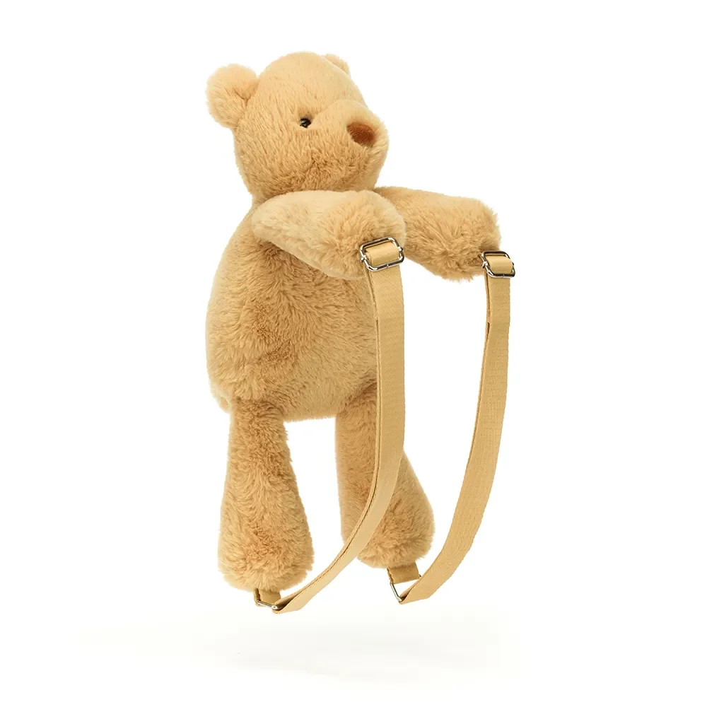 "Kinderrucksack Jellycat Smudge-Bär, Plüschmotiv Rucksack für Kindergarten, Kuscheltier-Design image"