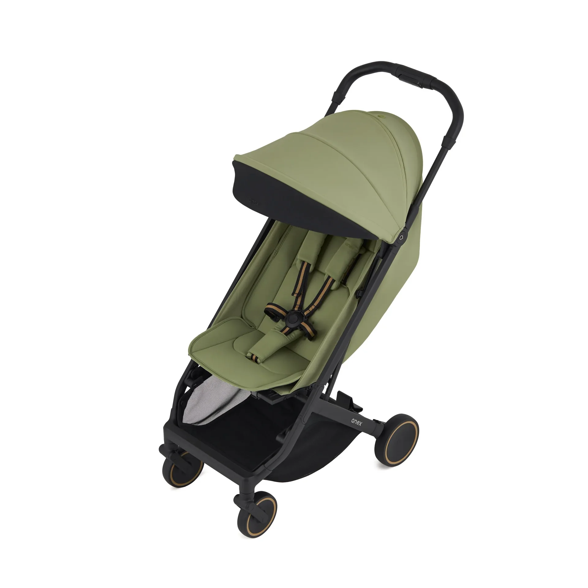 "Anex Air-X 2 Kinderwagen, grün, Einhandfaltung, stoßgedämpfte Luftreifen, verstellbare Rückenlehne image"