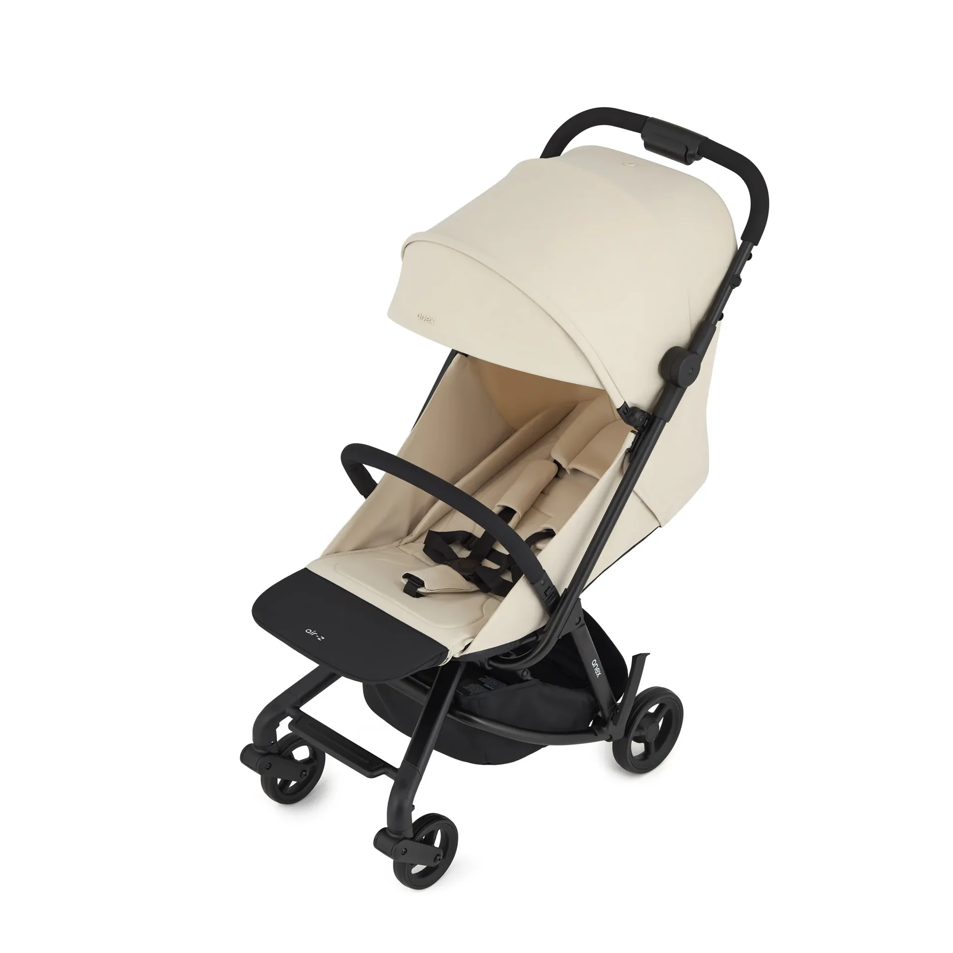 "Kinderwagen Ultraleicht Reisebuggy, Beige, Alurahmen, Ledergriff, UV50+, pannensichere Räder image"