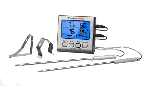 "Grill-/ Bratenthermometer Dual, digital, mit 2 Temperatursensoren image"