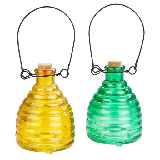 "Wespenfalle aus Glas, farbig, 2 Stück image"