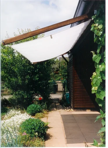 "Seilspann-Sonnensegel weiss 330 x 200cm image"