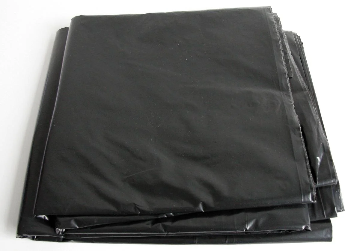 Bauplane, extra schwer, schwarz, gefaltet, 4m x 5m, 20m²