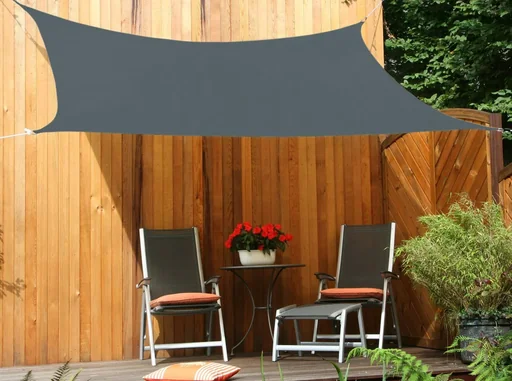 "Viereck-Sonnensegel HDPE grau 250 x 300cm image"