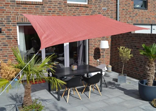 "Viereck-Sonnensegel HDPE terracotta 250 x 300cm image"