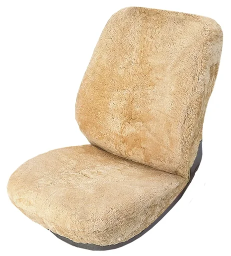 "Lammfell Sitzbezug beige image"