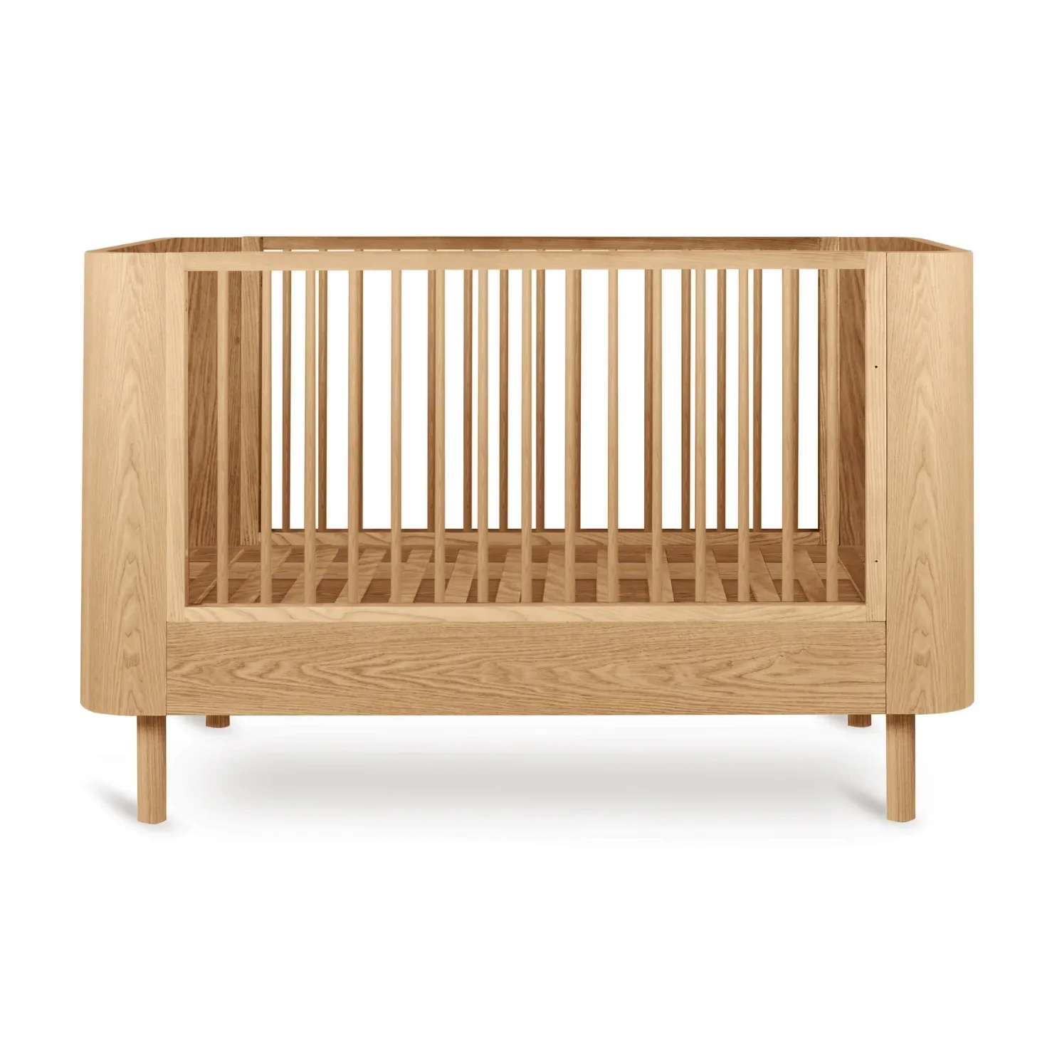 "Quax Yume Kinderbett 140 x 70 cm aus Massivholz und MDF, Höhenverstellbar und Umbaubar, Farbe: Naturasche image"