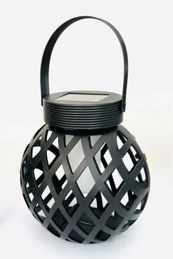 "Solar LED Tischlaterne, Raute mit Flammeneffekt image"