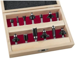 HM Fräsersatz 13-teilig (Oberfräsen), 8mm Schaft