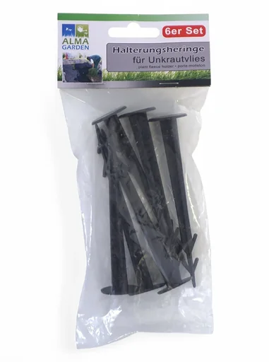 "Unkrautvlies Halterungsheringe schwarz 6er Set image"