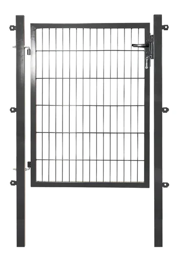 "Gartentor für Einstabmatte anthrazit, einflügelig - 125 cm hoch - 100 cm breit image"