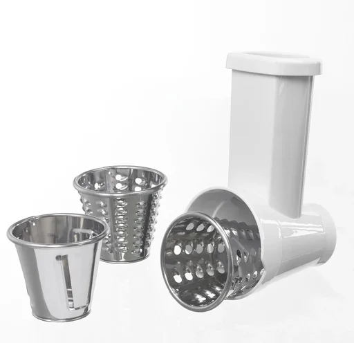 "Gemüse-Schneidaufsatz für Edelstahl-Fleischwolf (860274) 5-teilig - Multi-Schneidvorsatz image"