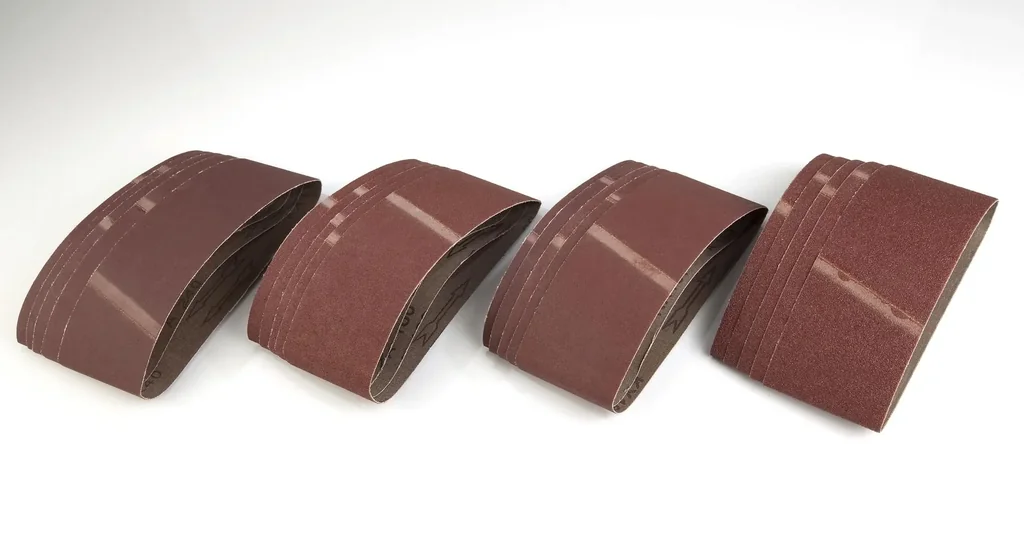 Schleifband 75 x 533 mm, 12-teiliges Schleifband-Set mit 100er-Körnung