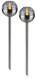 2in1 Solar Flacker Leuchten, amber, 2er Set