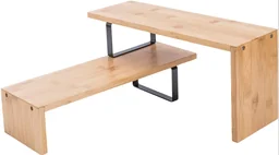 Küchenablage aus Bambus, 2-stufig