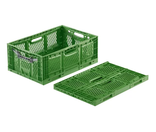 "Klappbox 60x40x23cm durchbrochen grün image"