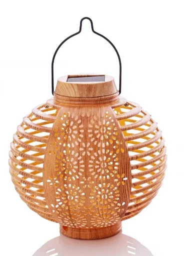 "Solar-Laternen "Flame" Bambus, 2er-Set image"