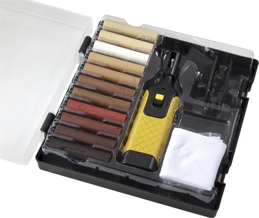 "Reparatur-Set für Laminat und Parkett mit 11 Farben Hartwachsstangen image"