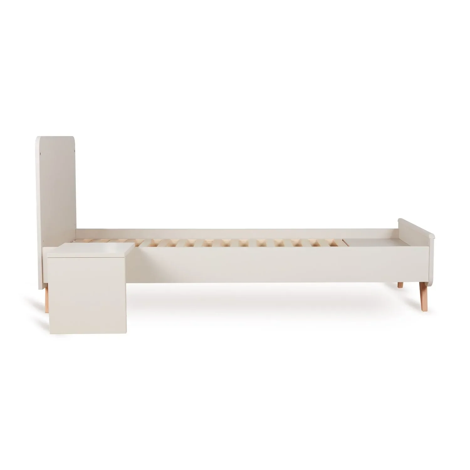 "Quax Loft Junior Kit 170x70 cm | Umbauset für Loft Babybett zum Juniorbett | Mit Nachttisch & Bettgitter-Option, Farbe: Ton image"