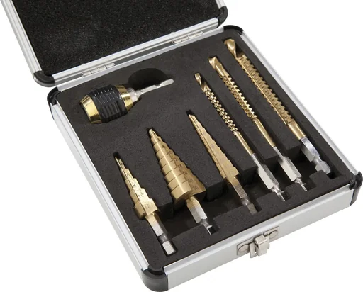 "Titan Stufen- und Fräsbohrer Satz 7-teilig image"