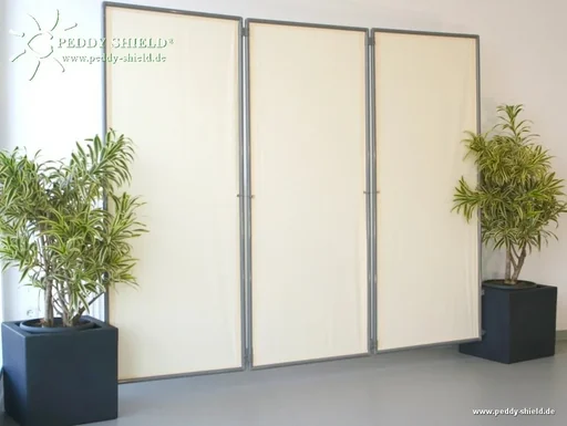 "Paravent Sicht- und Windschutz 210x170 cm hell elfenbein image"