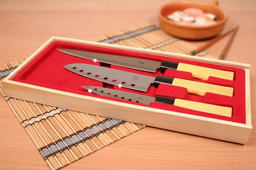 "Messer-Set Asia im Holz-Etui, 3 Messer image"