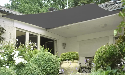 "Viereck-Sonnensegel wasserabweisend anthrazit 300 x 400cm image"